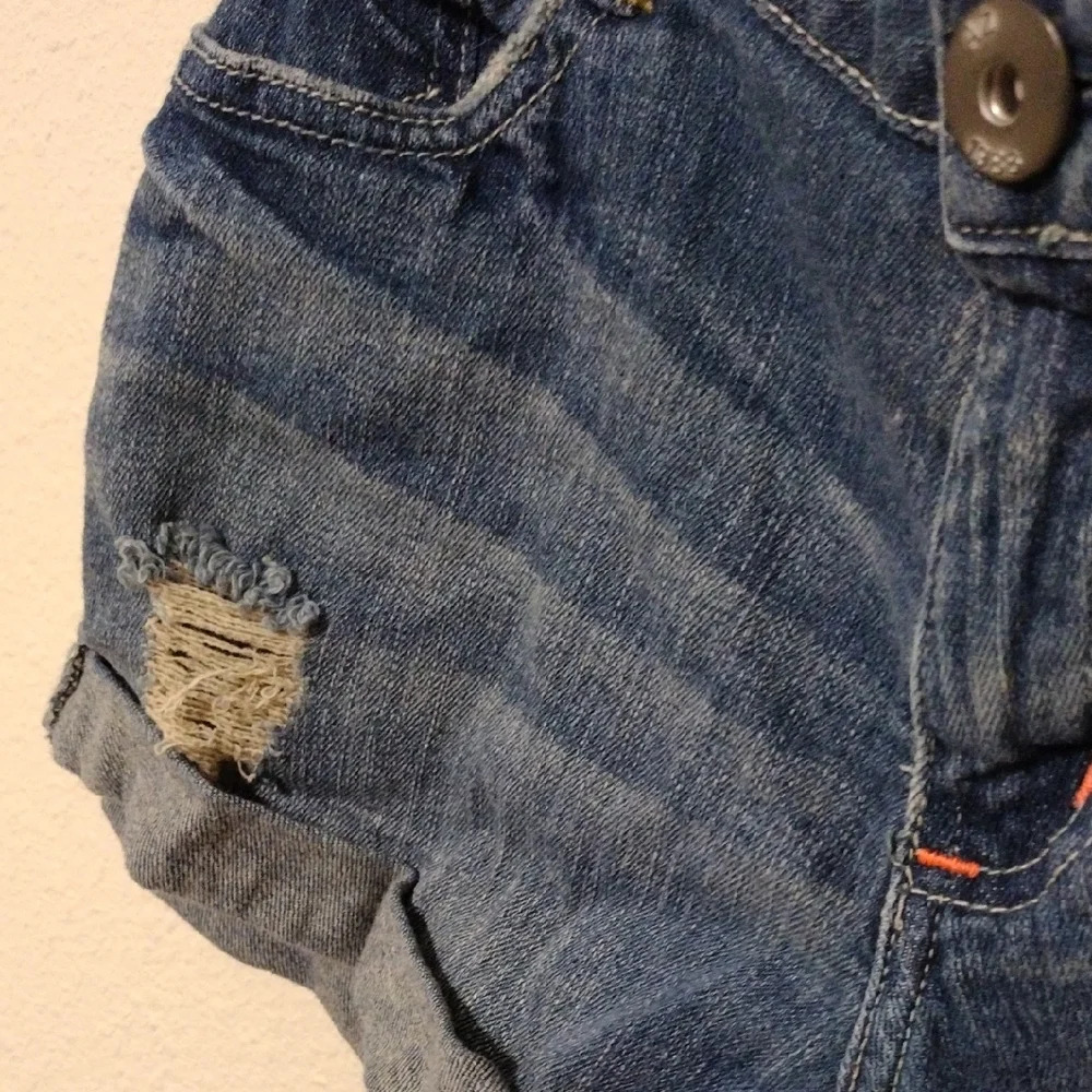 Arizona Jean Company Blue Jean Shorts Distressed Cuffed Casual - Picture 6 of 9